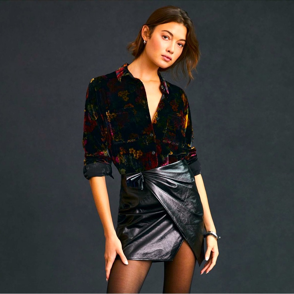 NWT Anthropologie Velvet Shirt